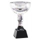 Cups - CRY127 - Optical Crystal with Ebony Crystal Beveled Base - 12.5”